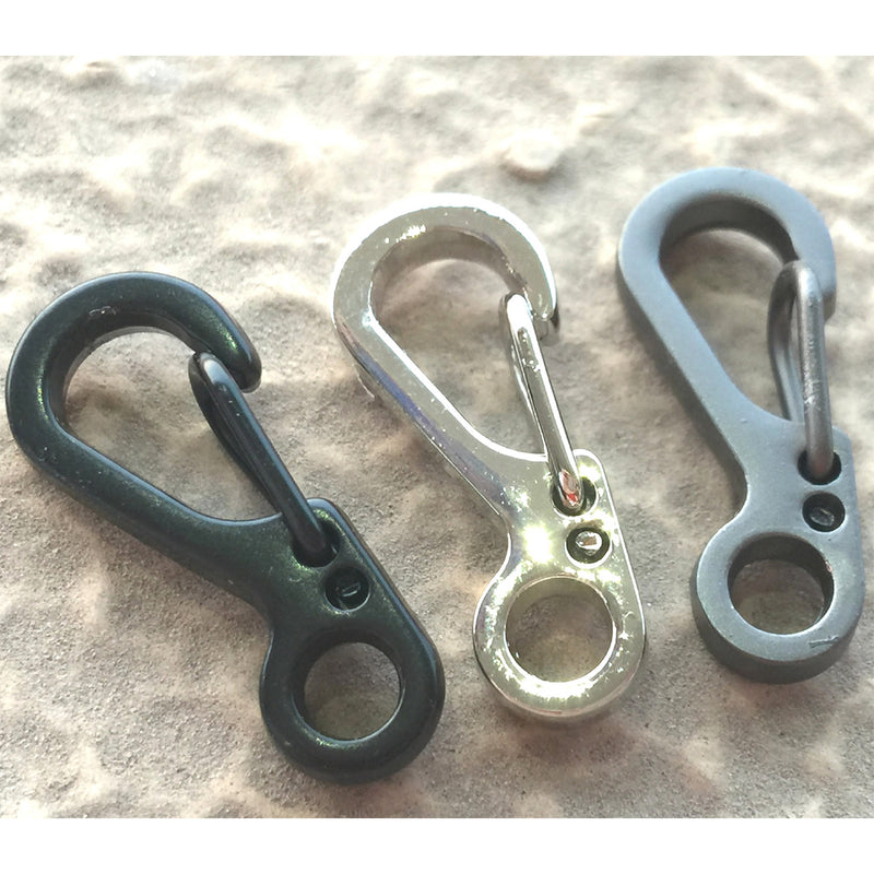 10 Mini SF Metal Carabiner Clips Tiny Snap Hooks Spring Clasp Keychain EDC  Gears
